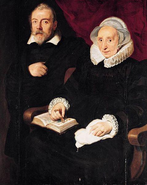 Cornelis de Vos Portrait of Elisabeth Mertens and Her Late Husband oil painting image